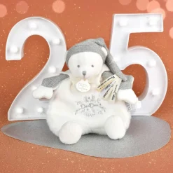 Doudou Ours cape Argent (25 cm)|Doudou et Compagnie Clearance