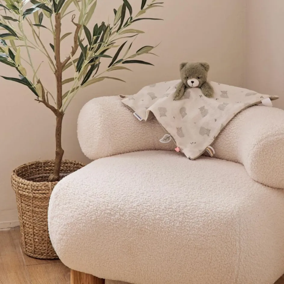 Outlet Noukie's Doudou Ours réversible Jour et Nuit Orso