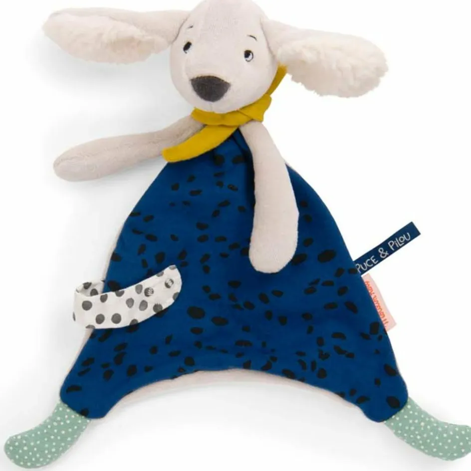 Doudou Pilou bleu Puce et Pilou|Moulin Roty Online