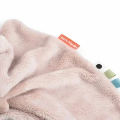 Doudou plat attache-sucette Pigee Rose|Done by Deer Hot