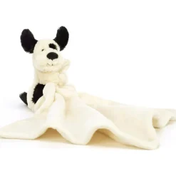 Best Jellycat Doudou plat Bashful Chien noir et crème (34 cm)