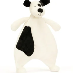 Doudou plat Bashful Chien noir et crème (20 cm)|Jellycat Best
