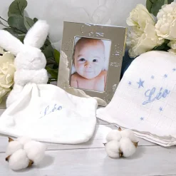 Doudou plat lapin bleu (personnalisable)|ANVIE Hot