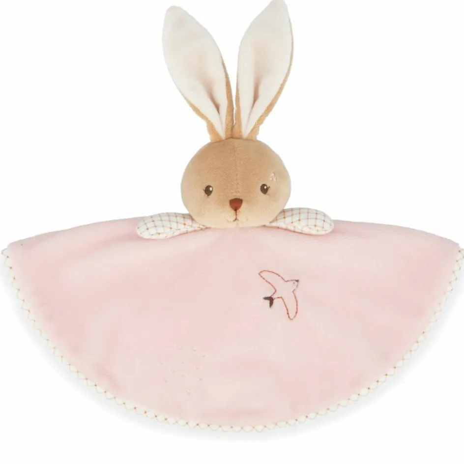 Doudou plat Lapin rond rose|Kaloo Outlet