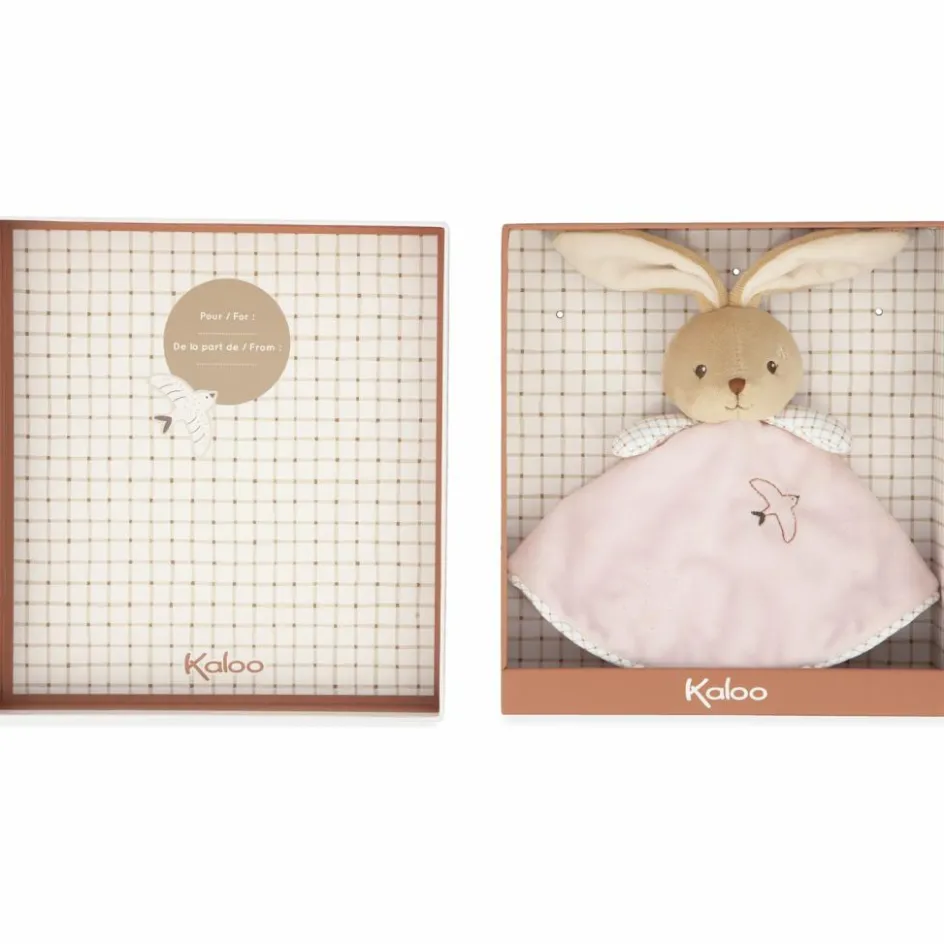 Doudou plat Lapin rond rose|Kaloo Outlet