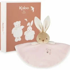 Doudou plat Lapin rond rose|Kaloo Outlet