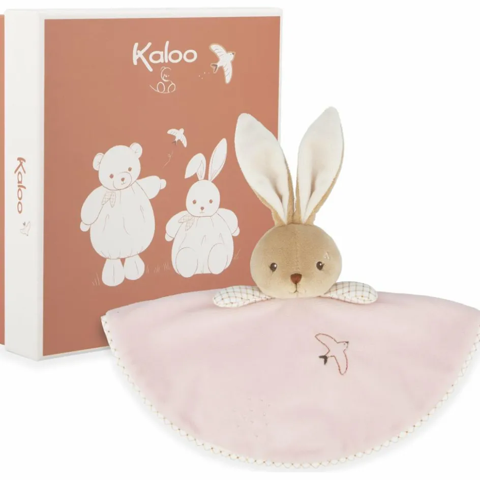 Doudou plat Lapin rond rose|Kaloo Outlet