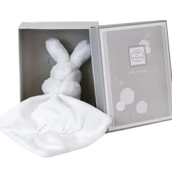 Doudou plat lapin rose (personnalisable)|ANVIE Clearance