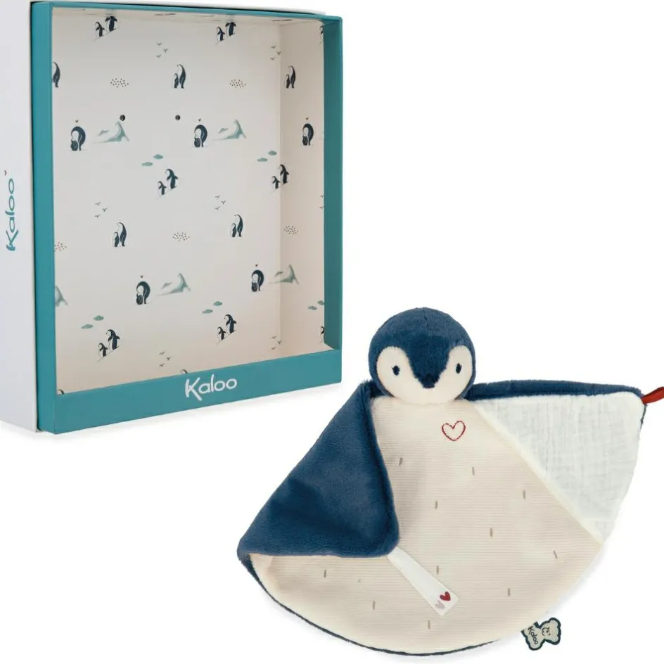 Kaloo Doudou plat Manchot bleu