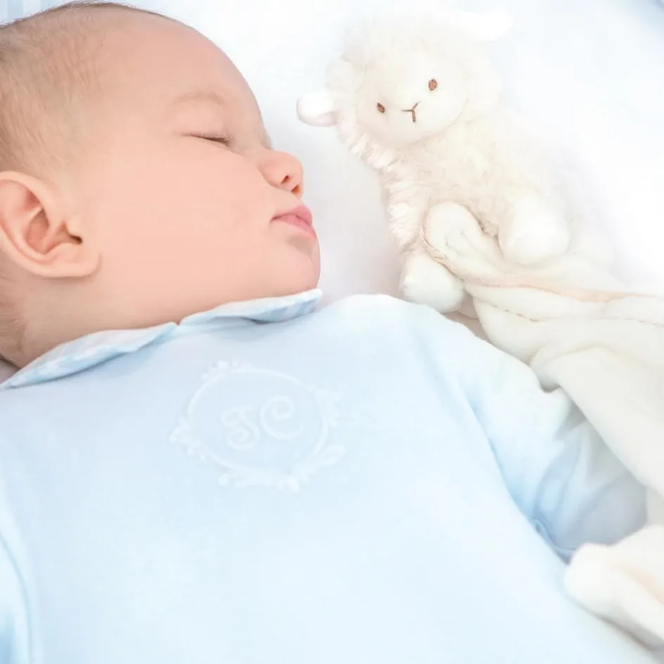 Doudou plat mouton écru (25 x 25 cm)|Tartine et Chocolat Online