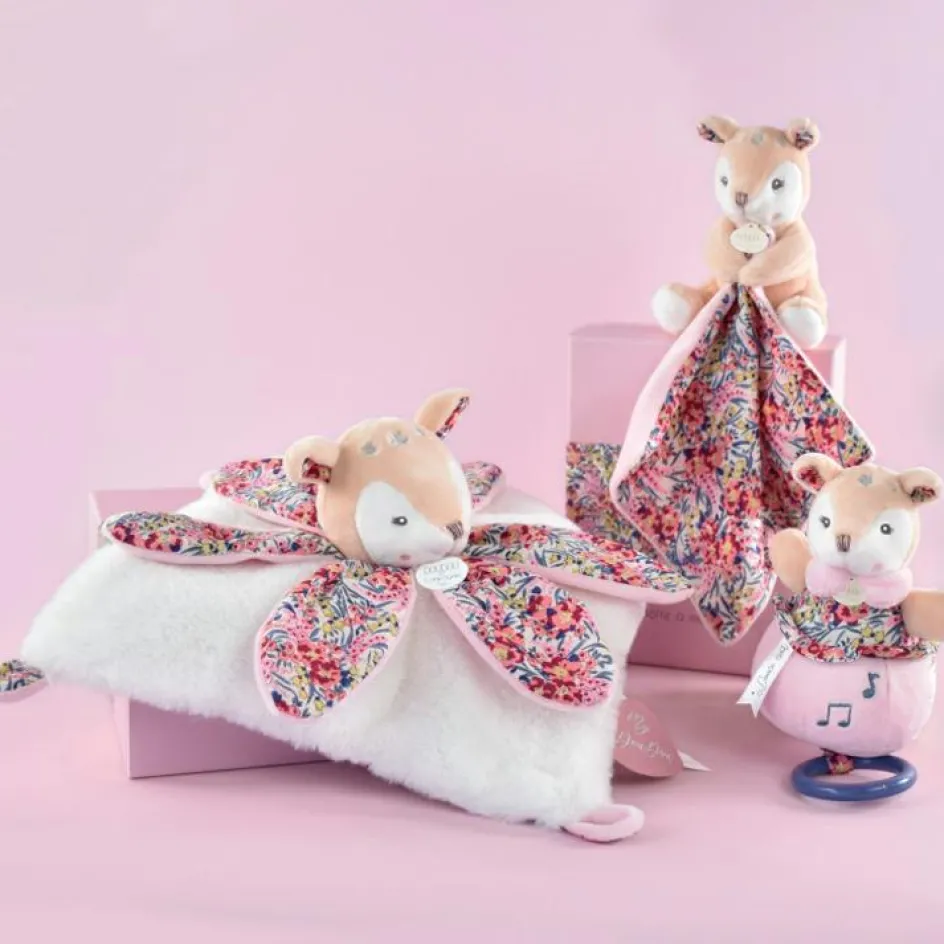 Doudou plat pétale Faon Boh'aime (27 cm)|Doudou et Compagnie New