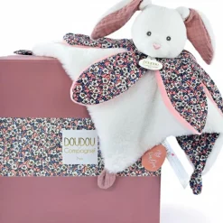 Best Doudou et Compagnie Doudou plat pétale Lapin Boh'aime (27 cm)