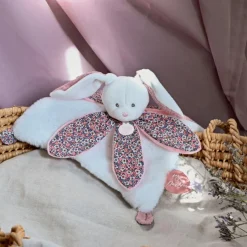 Best Doudou et Compagnie Doudou plat pétale Lapin Boh'aime (27 cm)
