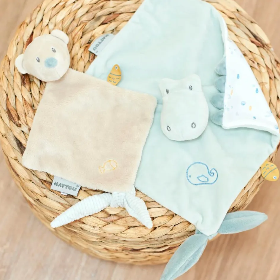 Doudou plat Roméo le croco|Nattou