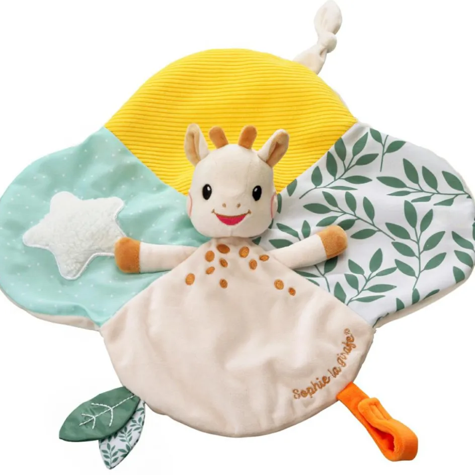 Sophie la girafe Doudou plat avec attache sucette