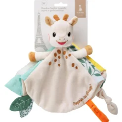 Sophie la girafe Doudou plat avec attache sucette