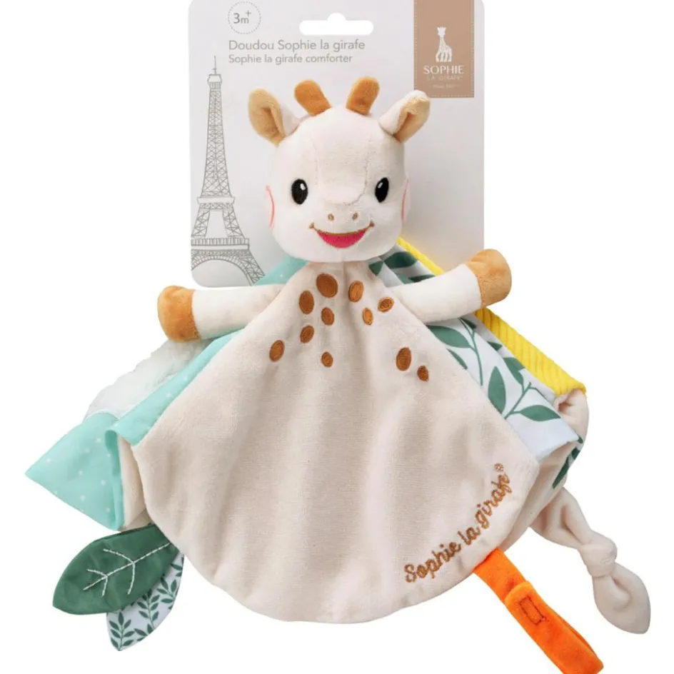 Sophie la girafe Doudou plat avec attache sucette