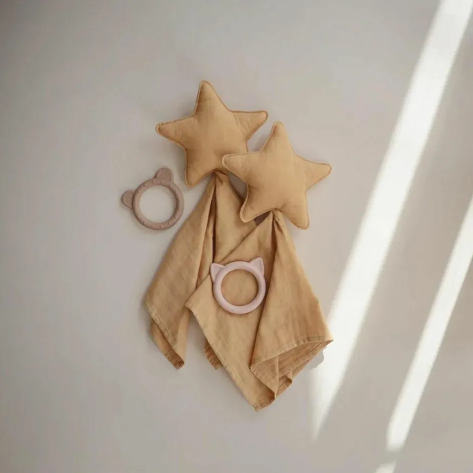 Outlet Mushie Doudou plat étoile Fall yellow