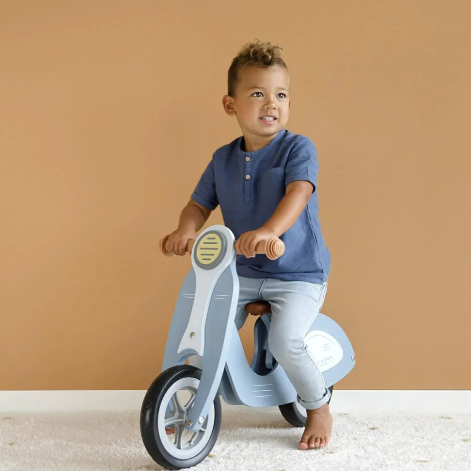 Clearance Little Dutch Draisienne scooter en bois blue