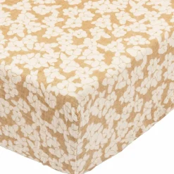 New Nobodinoz Drap housse bebé en double gaze de coton Wabi-Sabi (70 x 140 cm) Golden Brown Sakura