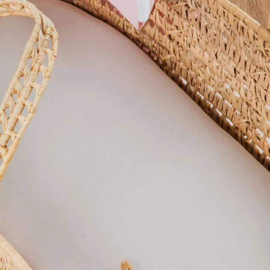 Drap housse de berceau en coton bio Naturel (40 x 80 cm)|Kadolis Hot