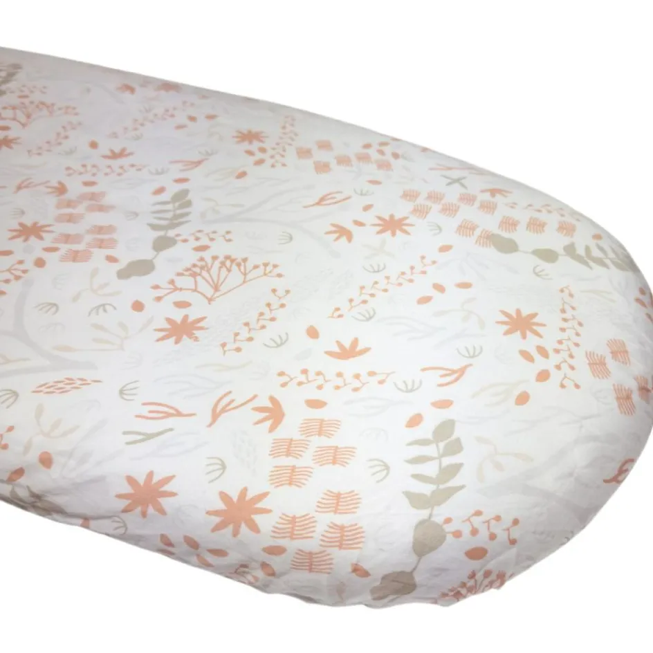 Drap housse en coton bio Yukari Peach pour landau (72 x 33 cm)|Kadolis Online