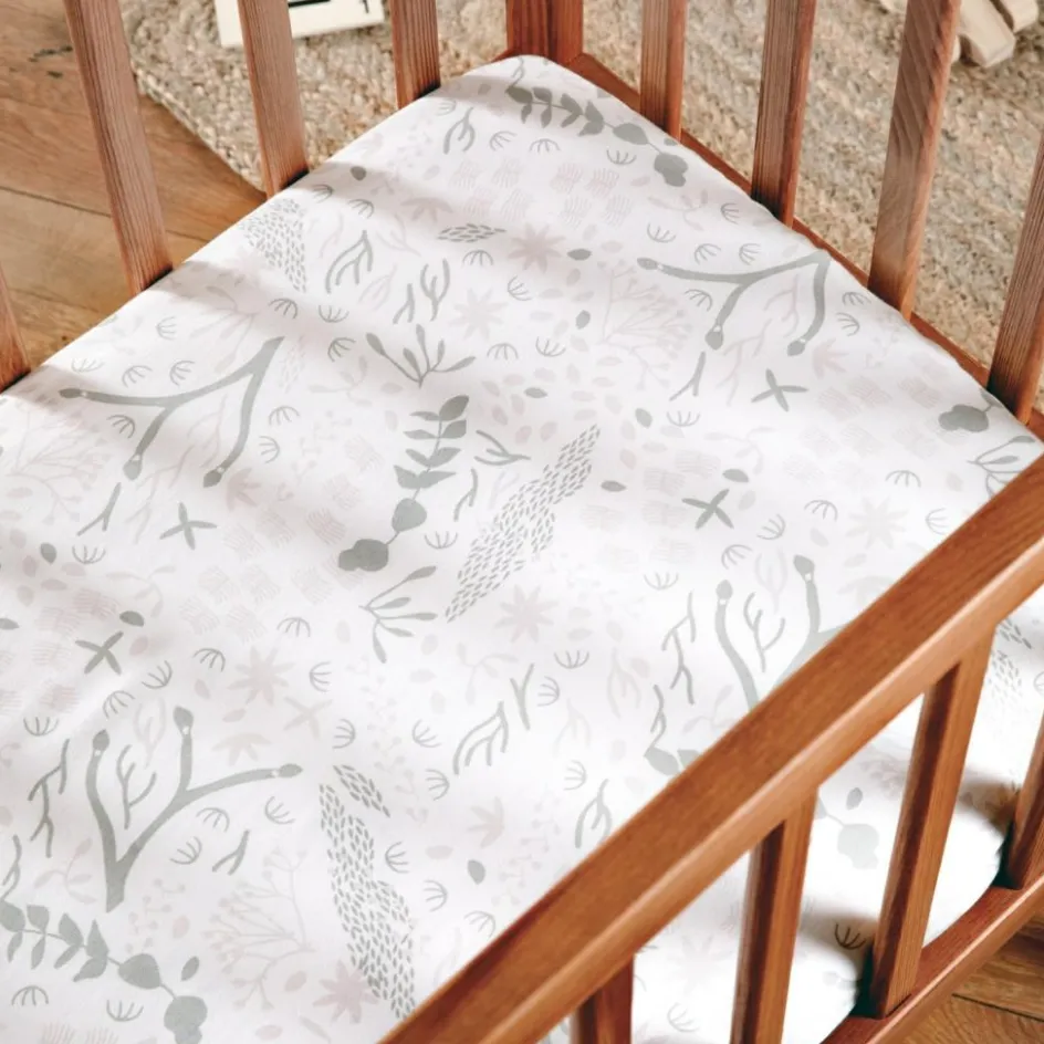 Drap housse en coton bio Yukari Tilleul (70 x 140 cm)|Kadolis Discount