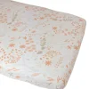 Clearance Kadolis Drap housse en coton bio Yukari Peach (50 x 83 cm)