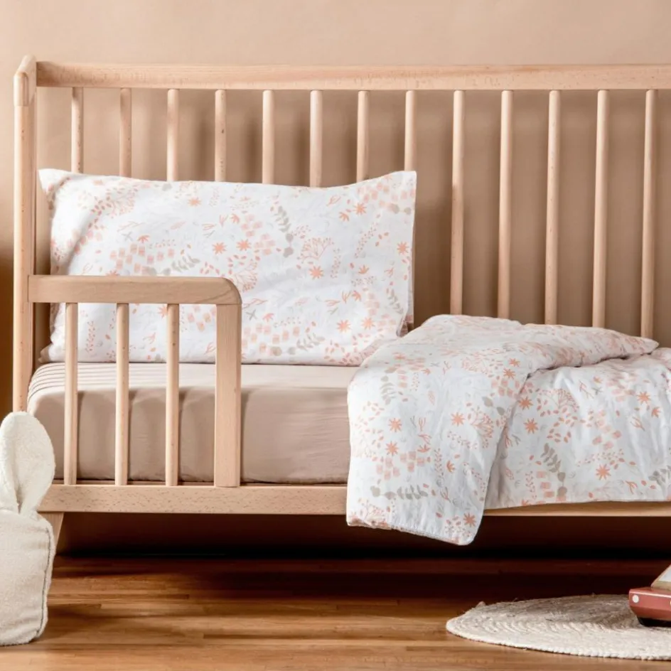 Clearance Kadolis Drap housse en coton bio Yukari Peach (50 x 83 cm)