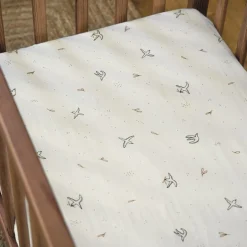 Hot Kadolis Drap housse en coton bio L'Envolée (50 x 83 cm)