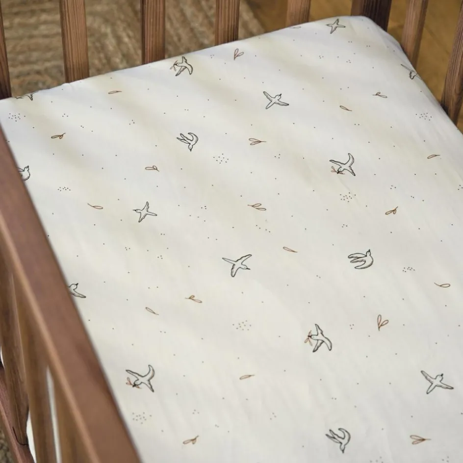 Hot Kadolis Drap housse en coton bio L'Envolée (50 x 83 cm)