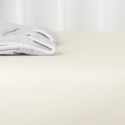 Drap housse en coton bio Ecru (60 x 120 cm)|Kadolis Clearance