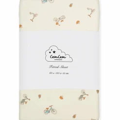 Hot Cam Cam Copenhagen Drap housse en coton bio Bicycles (60 x 120 cm)