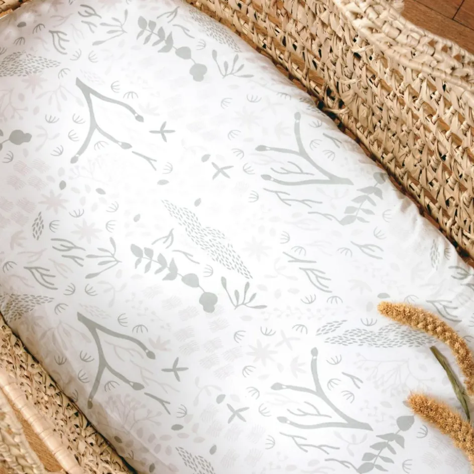 Clearance Kadolis Drap housse en coton bio Yukari Tilleul pour landau (72 x 33 cm)