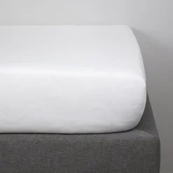 Drap housse en coton bio blanc (70 x 140 cm)|Kadolis Discount