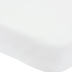 Sale Trois Kilos Sept Drap housse en coton Blanc (70 x 140 cm)