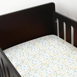 Trois Kilos Sept Drap housse en coton Feuille (70 x 140 cm)