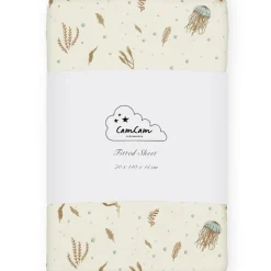 Drap housse en coton Sea garden (70 x 140 cm)|Cam Cam Copenhagen Sale