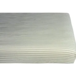 Hot Kadolis Drap housse percale de coton Rayé Tilleul (70 x 140 cm)
