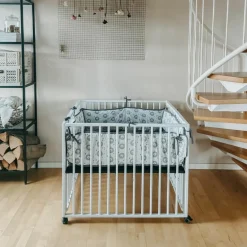 Drap housse pour matelas Moritz Grey (89 x 85 cm)|Tissi