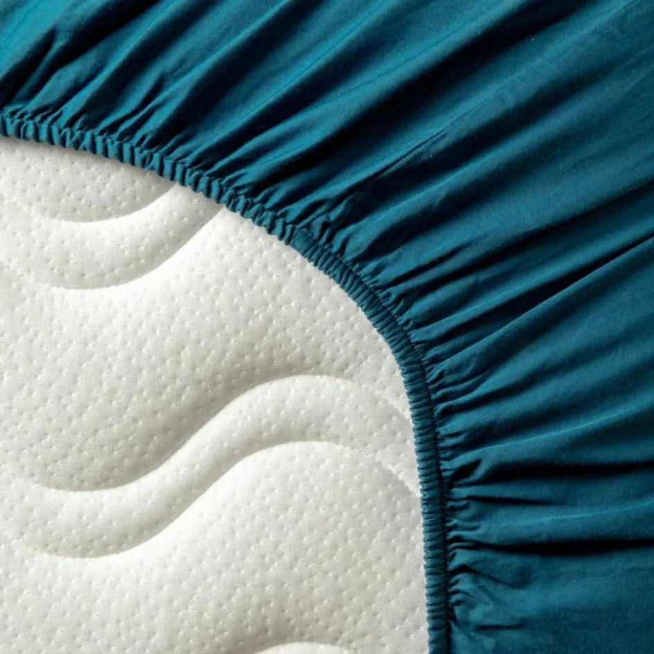 Drap housse pur coton Bleu nuit (70 x 140 cm)|Kadolis Outlet