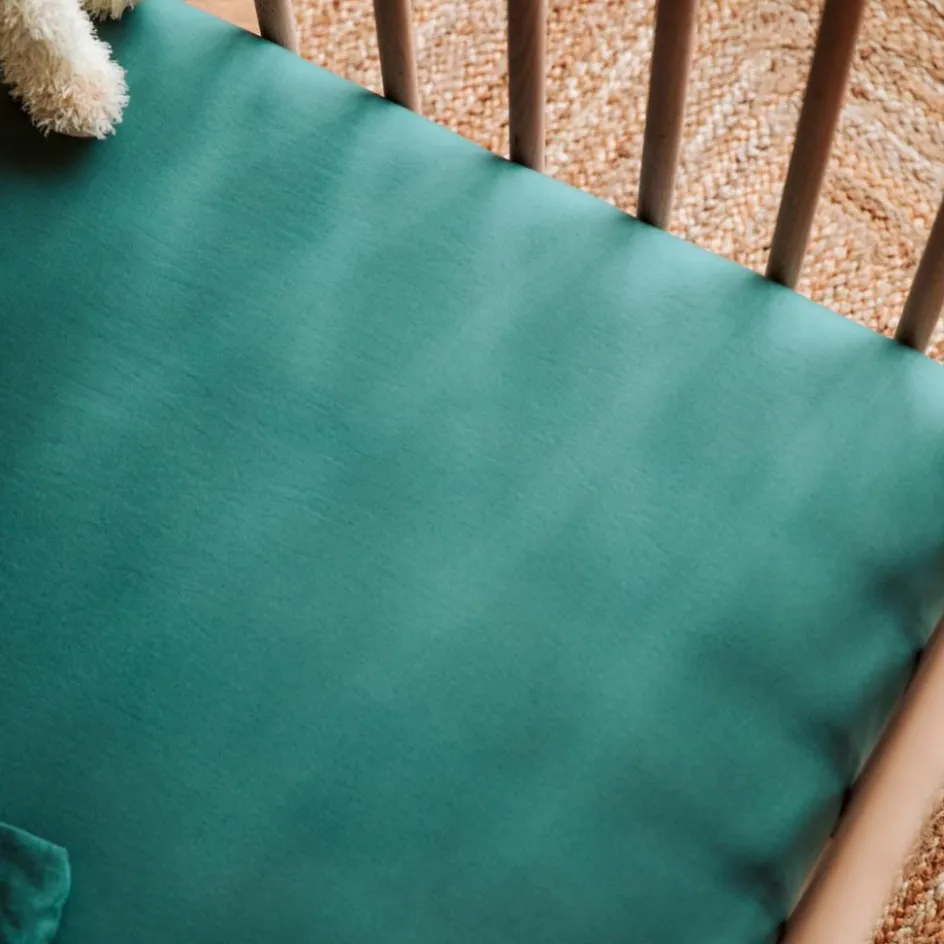 Drap housse pur coton Eucalyptus (70 x 140 cm)|Kadolis Outlet