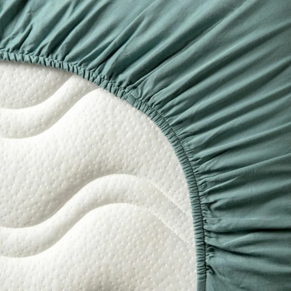 Drap housse pur coton Eucalyptus (70 x 140 cm)|Kadolis Outlet