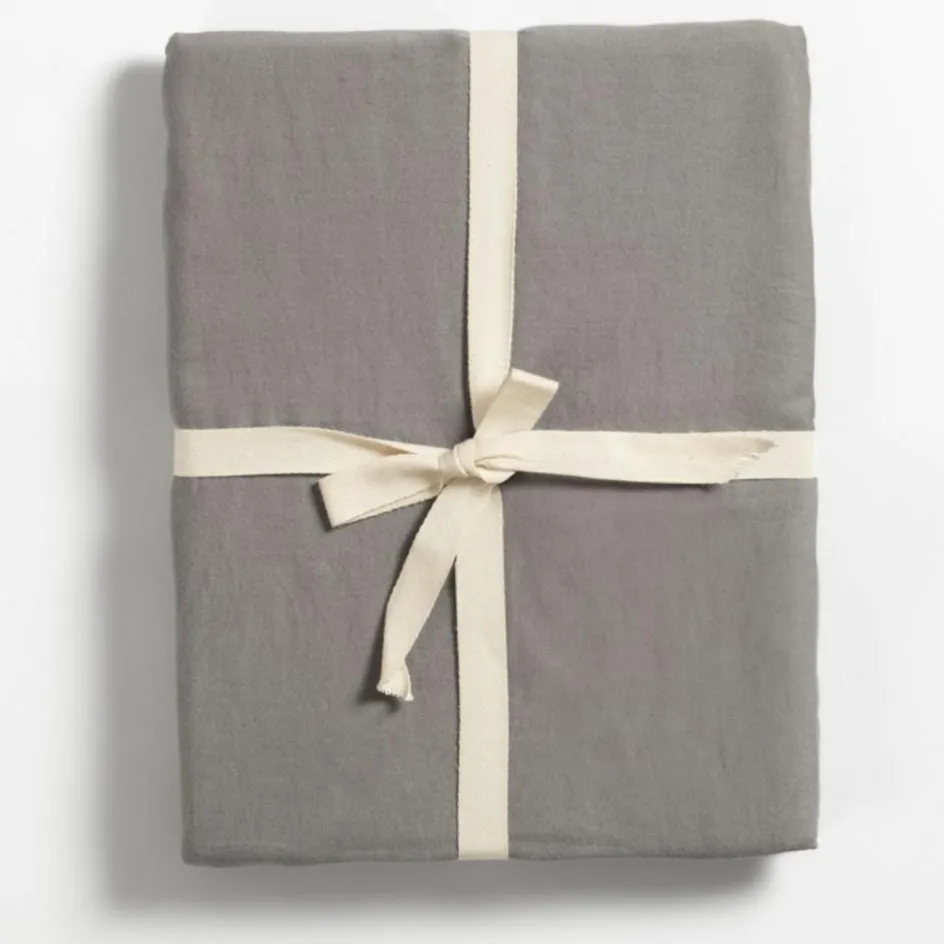 Drap housse pur coton Gris tourterelle (60 x 120 cm)|Kadolis Discount