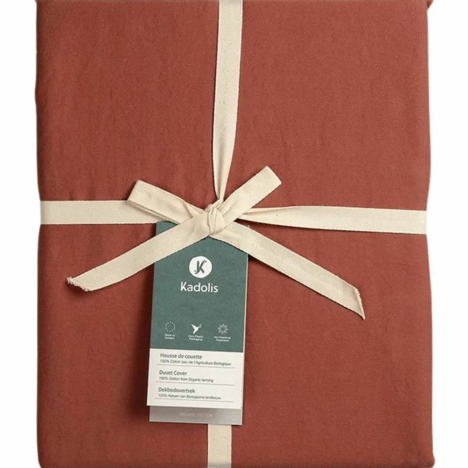 Drap housse pur coton Terracotta (70 x 140 cm)|Kadolis Online