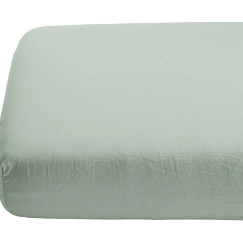 Drap housse satin de coton bio Tilleul (60 x 120 cm)|Kadolis Sale