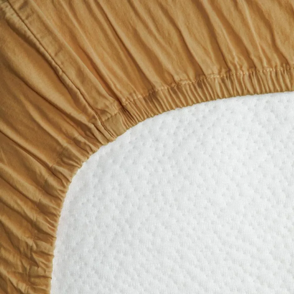 Drap housse satin de coton bio Ambre (70 x 140 cm)|Kadolis Hot