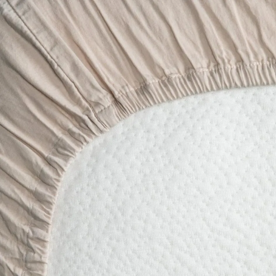 Drap housse satin de coton bio Lin (60 x 120 cm)|Kadolis Clearance