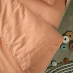 Drap housse Satin Peach (70 x 140 cm)|Kadolis New