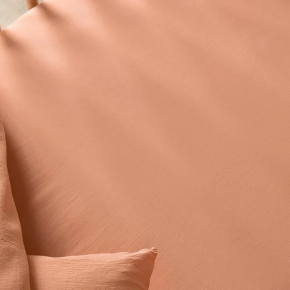 Drap housse Satin Peach (70 x 140 cm)|Kadolis New